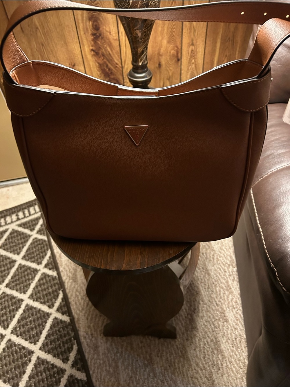 Brown Leather Shoulder Bag - Classic Everyday Tote
